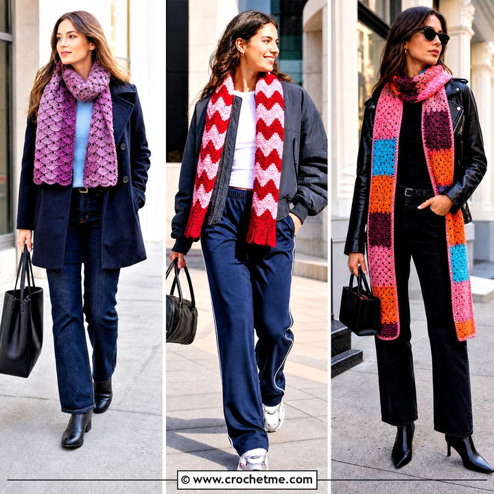 35 Quick Crochet Scarf Outfit Ideas for Effortless Cozy Style