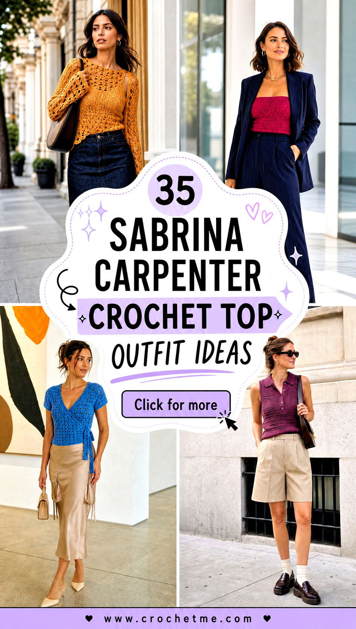 35 sabrina carpenter crochet top outfit ideas - 35 sabrina carpenter crochet top outfit ideas