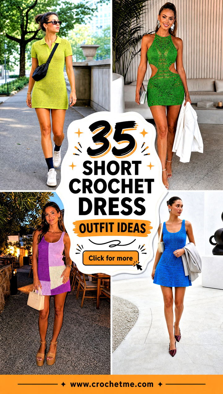35 short crochet dress outfit ideas - 35 short crochet dress outfit ideas