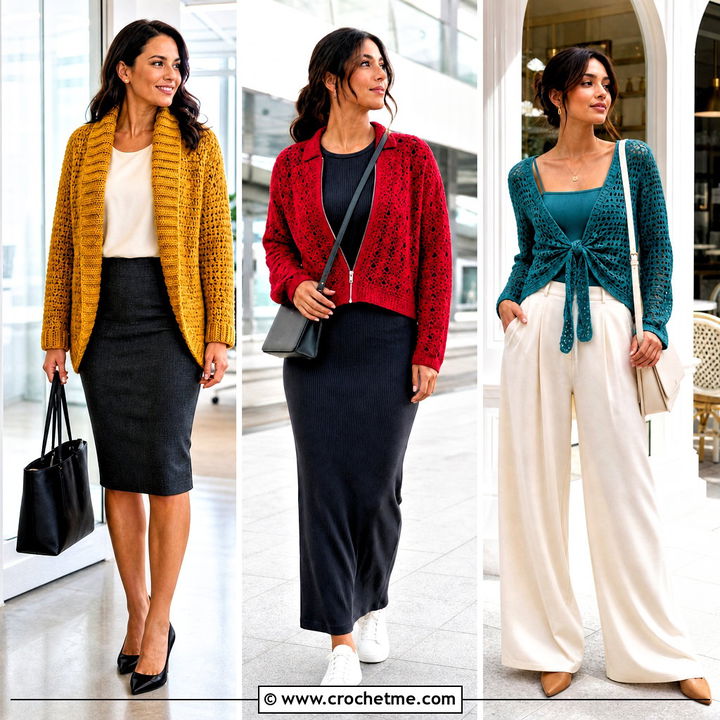 35 Simple Crochet Cardigan Outfit Ideas for Easy Layers