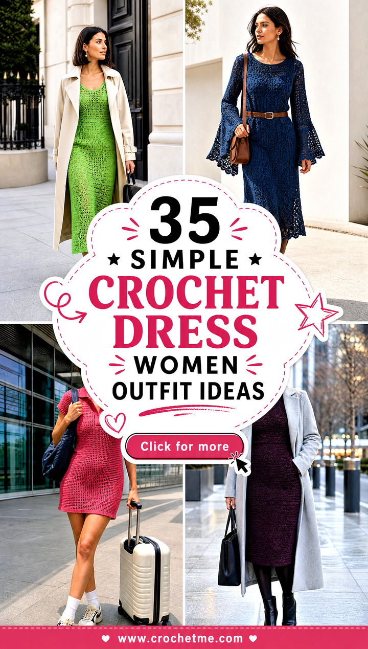 35 simple crochet dress women outfit ideas - 35 simple crochet dress women outfit ideas
