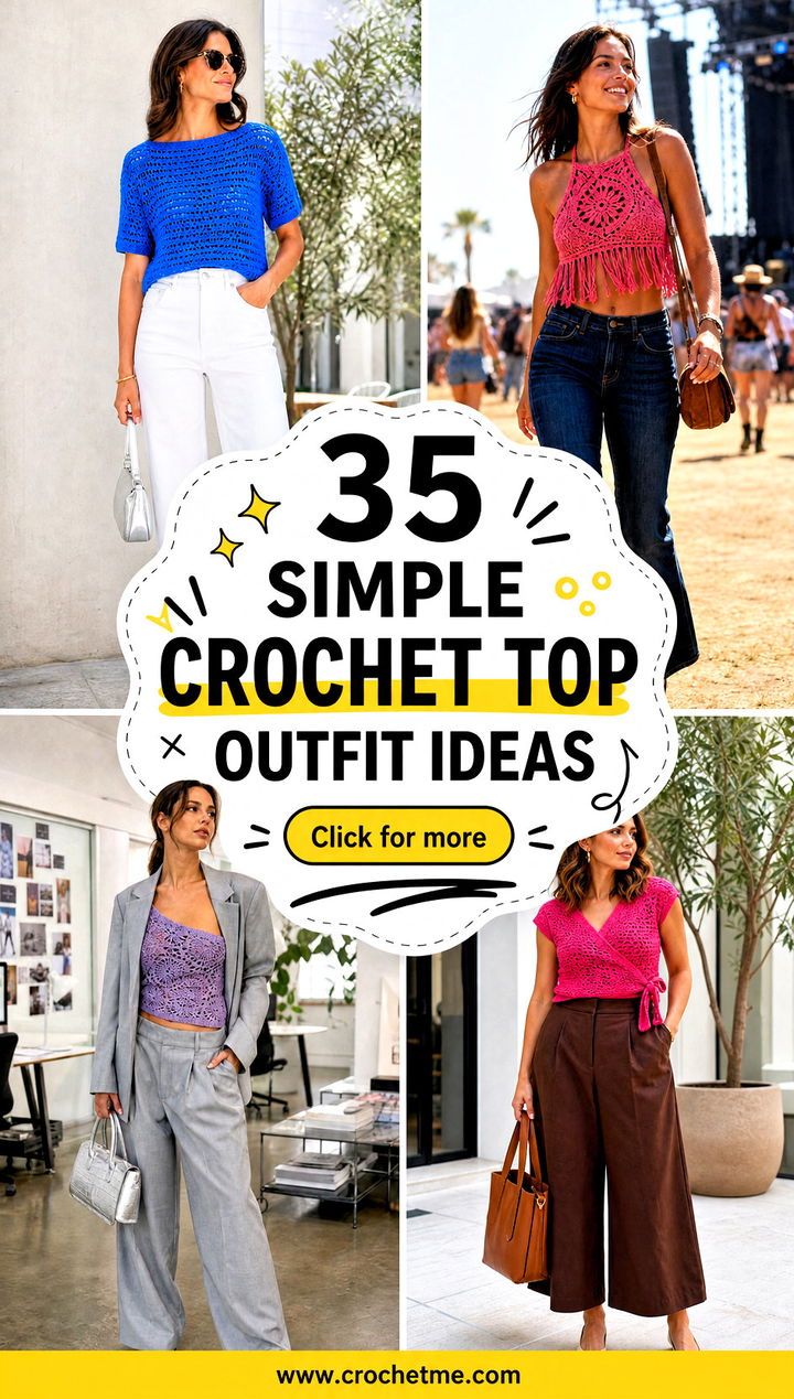 35 simple crochet top outfit ideas - 35 simple crochet top outfit ideas