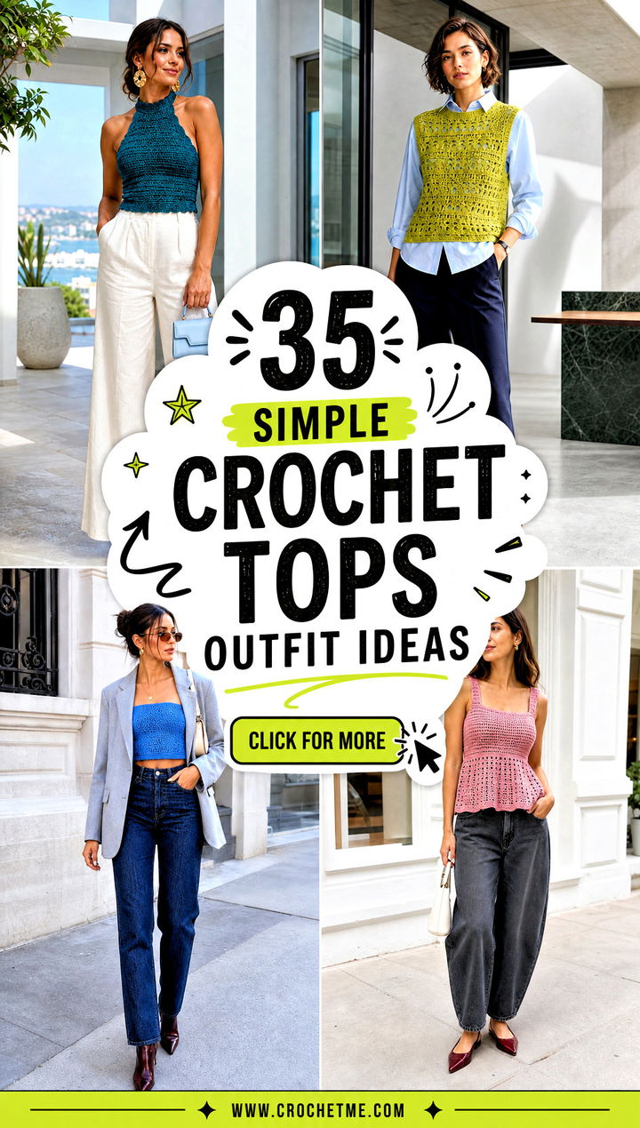 35 simple crochet tops outfit ideas - 35 simple crochet tops outfit ideas