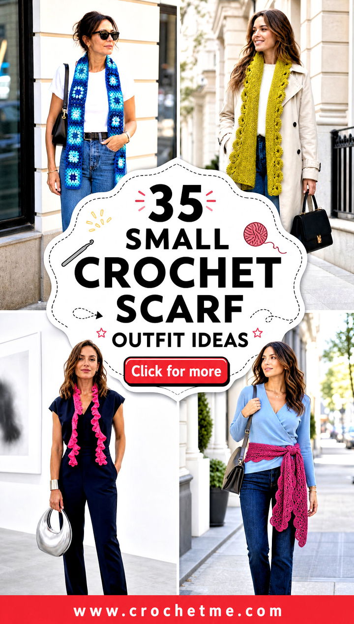 35 small crochet scarf outfit ideas - 35 small crochet scarf outfit ideas