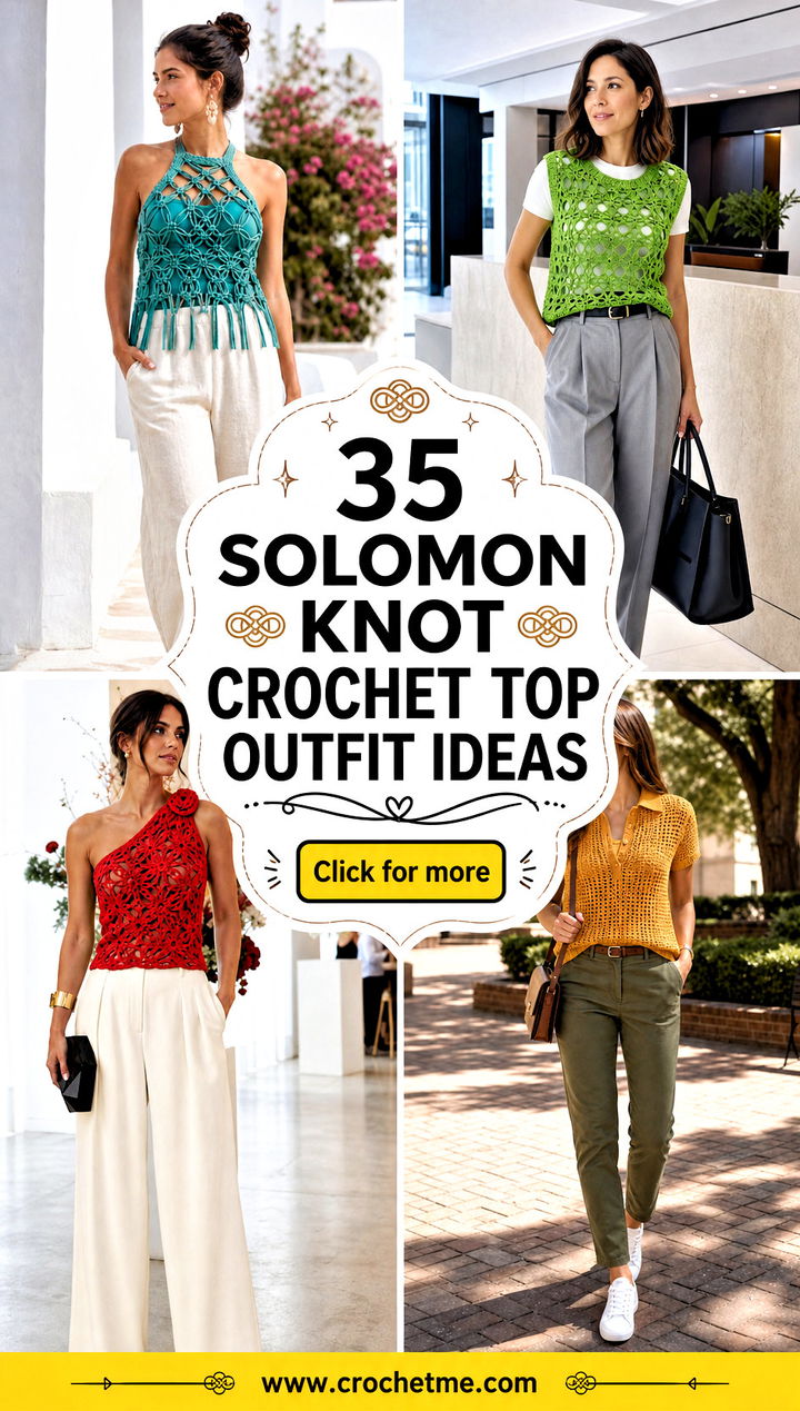 35 solomon knot crochet top outfit ideas - 35 solomon knot crochet top outfit ideas