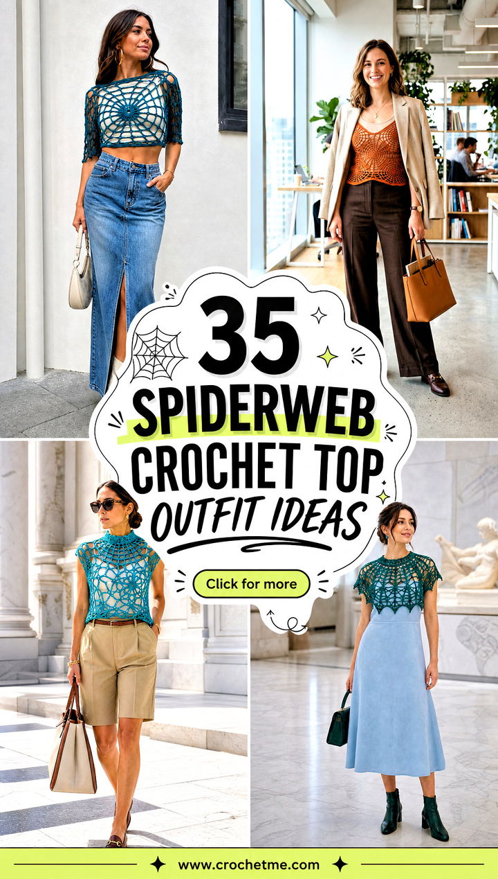 35 spiderweb crochet top outfit ideas - 35 spiderweb crochet top outfit ideas