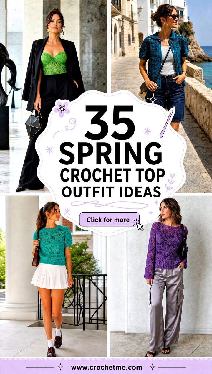 35 spring crochet top outfit ideas - 35 spring crochet top outfit ideas