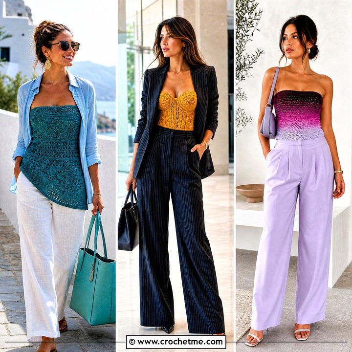 35 Strapless Crochet Top Outfit Ideas for Chic Summer Looks