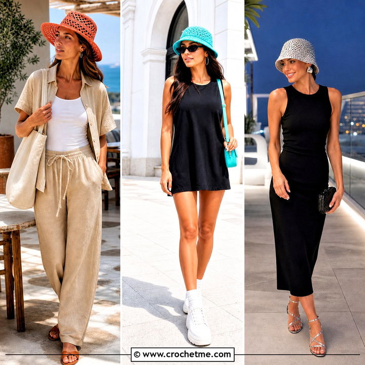 35 Summer Crochet Hat Outfit Ideas for Sunny Vacation Style