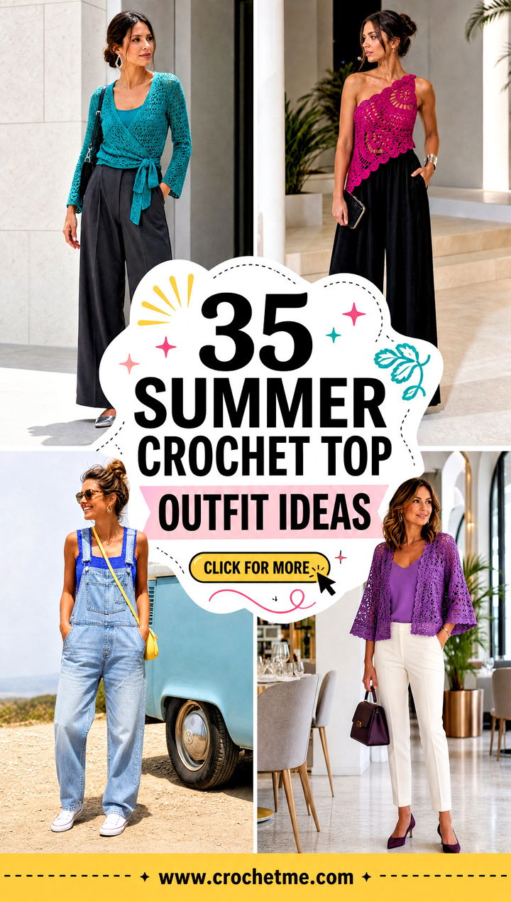 35 summer crochet top outfit ideas - 35 summer crochet top outfit ideas