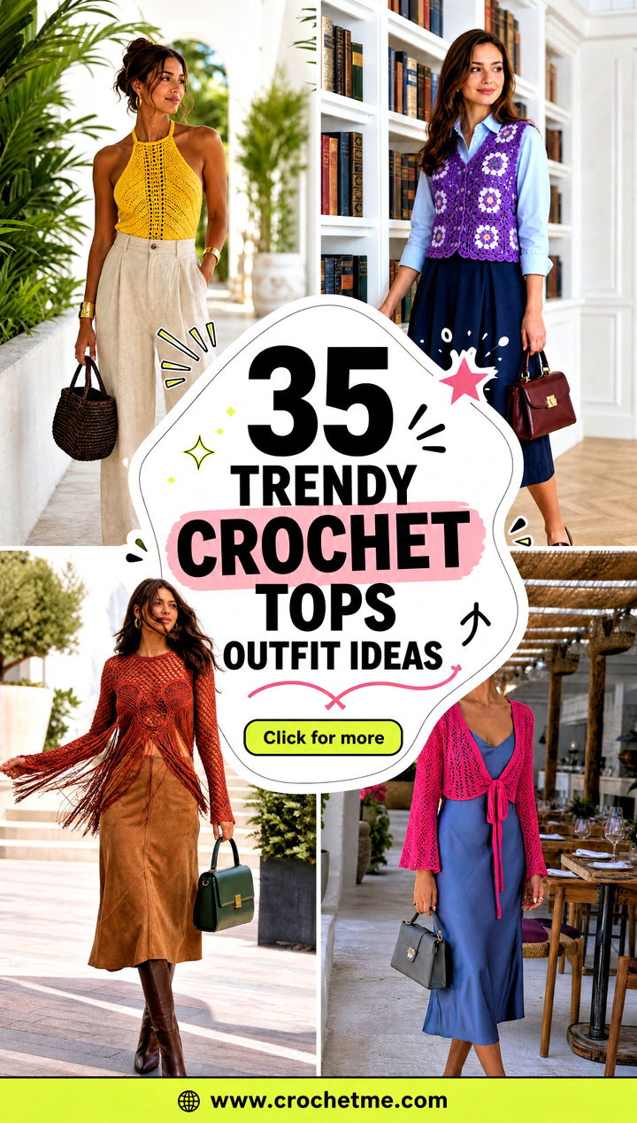 35 trendy crochet tops outfit ideas - 35 trendy crochet tops outfit ideas