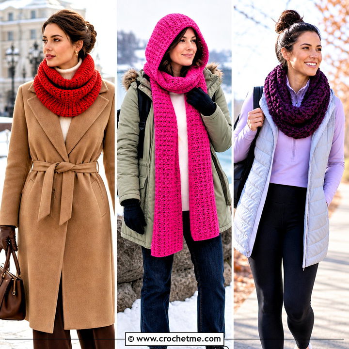 35 Tunisian Crochet Scarf Outfit Ideas for Chic Cold Days