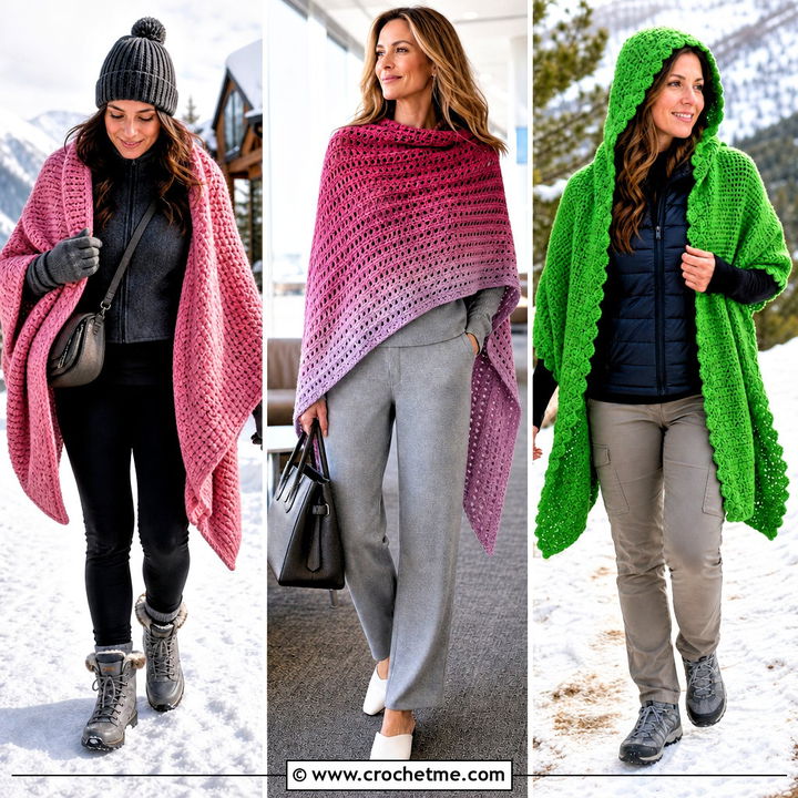 35 Tunisian Crochet Shawl Outfit Ideas for Elegant Layering