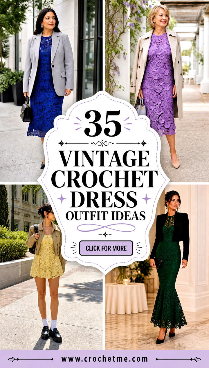 35 vintage crochet dress outfit ideas - 35 vintage crochet dress outfit ideas