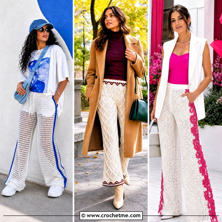 35 White Crochet Pants Outfit Ideas for Chic Beach Days