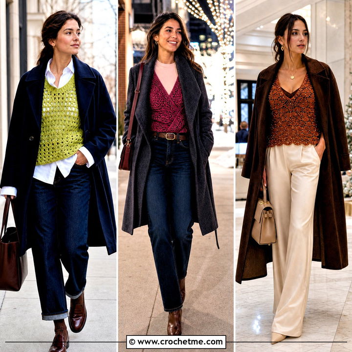 35 Winter Crochet Top Outfit Ideas for Chic Layered Looks