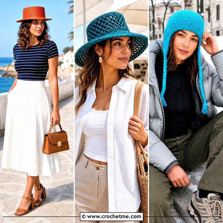 35 Women Crochet Hat Outfit Ideas for Cozy Everyday Style