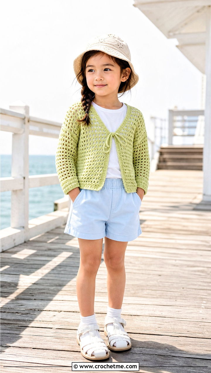 T Openwork Crochet Sweater With Shorts - 15 5T Crochet Sweater outfit ideas
