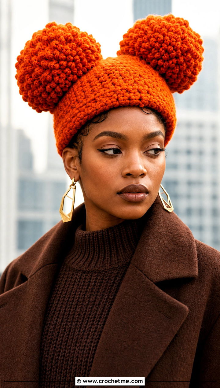Afro Puff Cabbage Patch Crochet Hat With Monochrome Outfit - 25 Cabbage Patch Crochet Hat outfit ideas