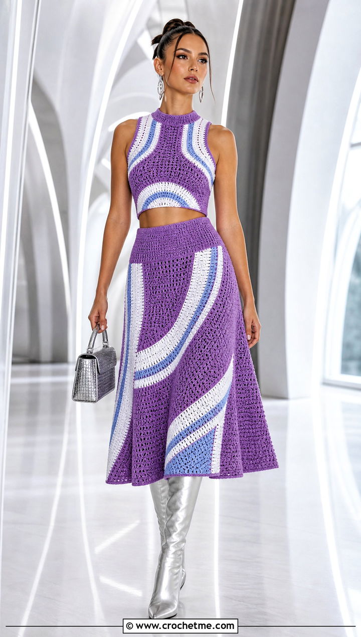 Ahsoka Crochet Two Piece Set With Knee High Boots - 25 Star Wars Crochet Clothes and outfit ideas