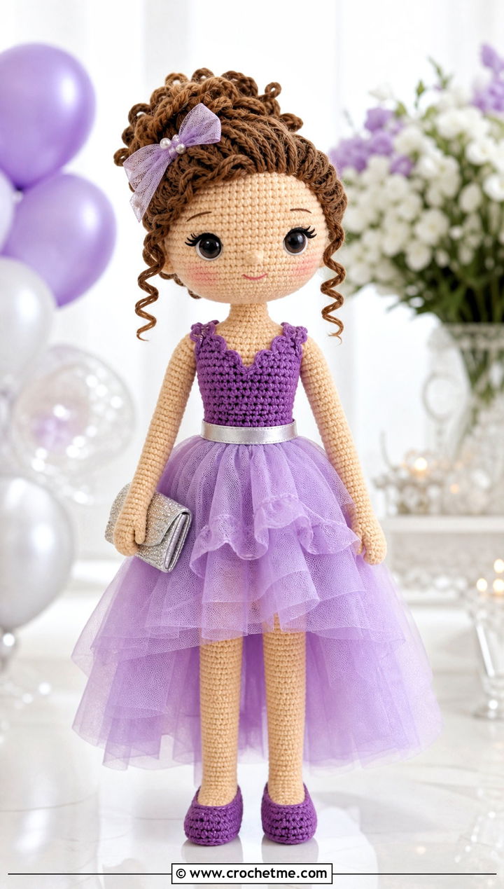 Amigurumi Crochet Bodice Dress With Tulle Skirt - 25 amigurumi outfits ideas