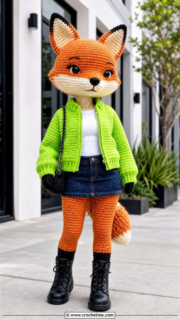 Amigurumi Crochet Bomber Jacket Outfit - 35 amigurumi clothes and outfit ideas