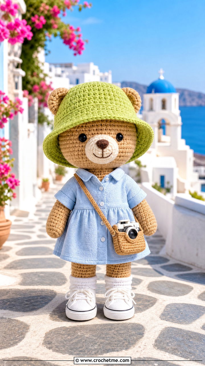Amigurumi Crochet Bucket Hat With Shirt Dress - 35 amigurumi clothes and outfit ideas
