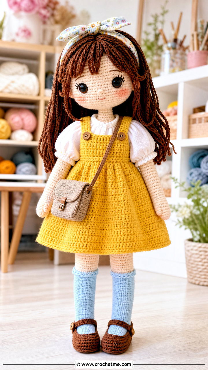 Amigurumi Crochet Pinafore Dress Outfit - 35 amigurumi clothes and outfit ideas