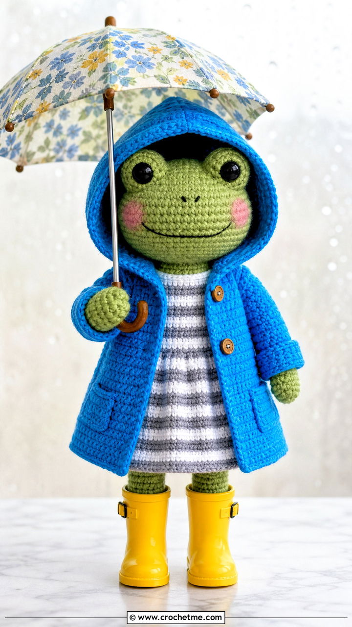 Amigurumi Crochet Raincoat With Boots - 35 amigurumi clothes and outfit ideas