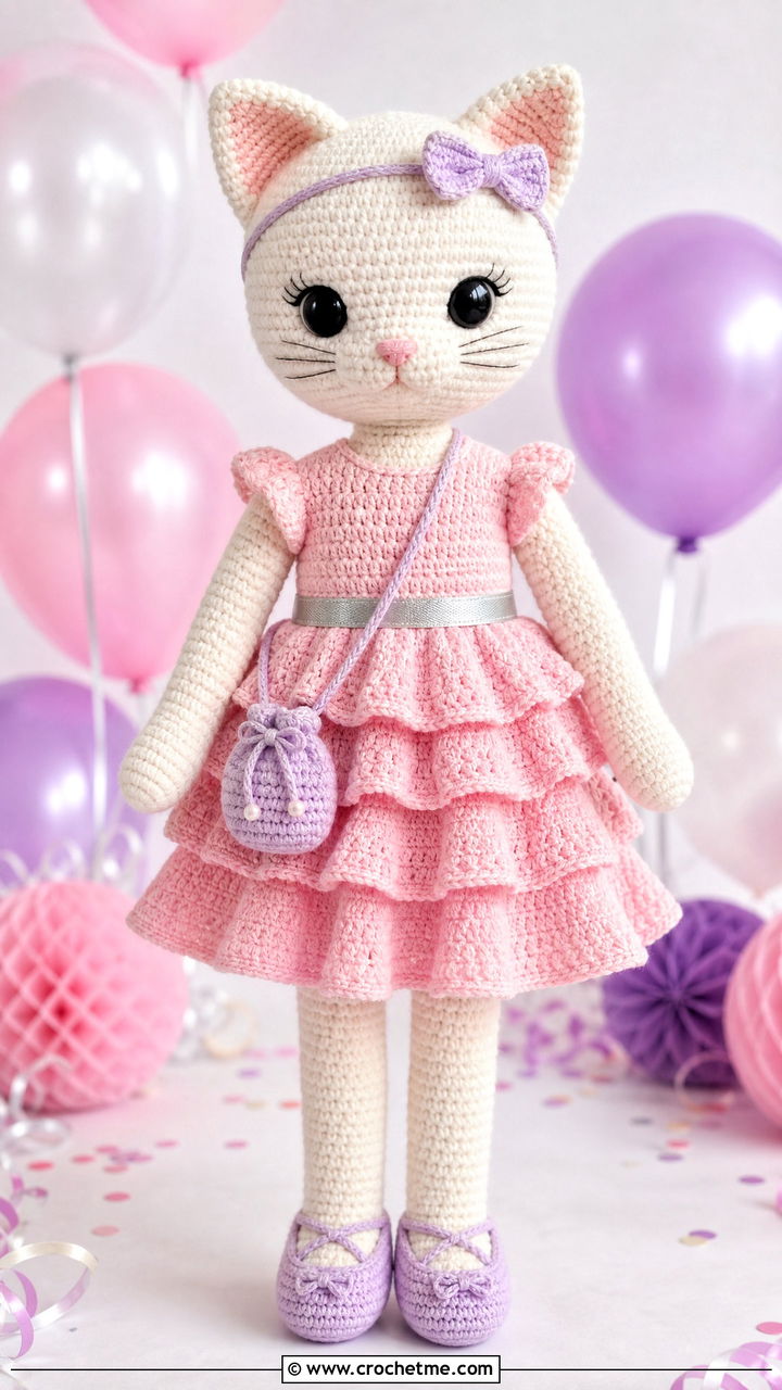 Amigurumi Crochet Tiered Party Dress Outfit - 35 amigurumi clothes and outfit ideas