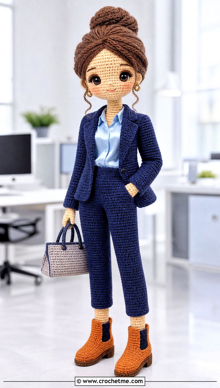 Amigurumi Doll Chelsea Boots With Tailored Trousers - 25 amigurumi doll shoes outfit ideas