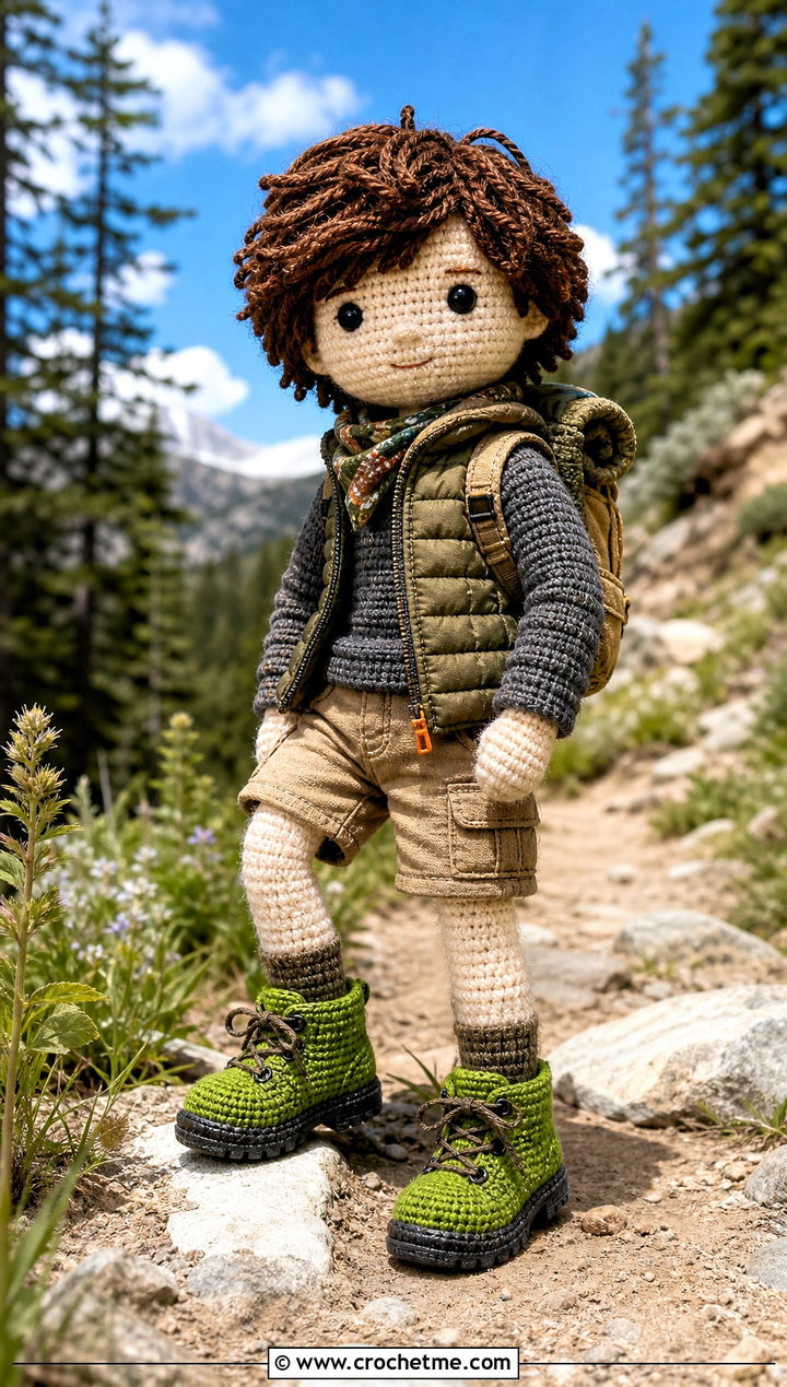 Amigurumi Doll Hiking Boots With Utility Outfit - 25 amigurumi doll shoes outfit ideas