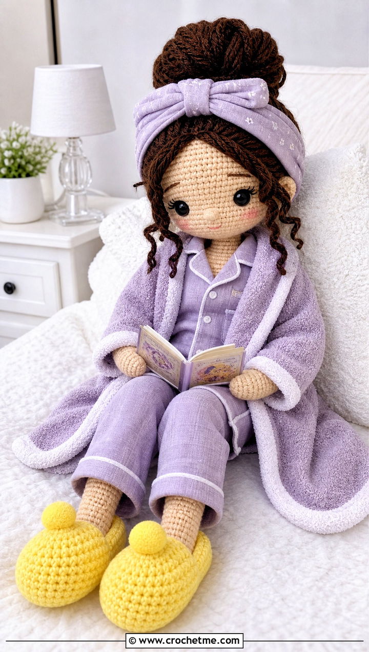Amigurumi Doll Slippers With Pajama Set - 25 amigurumi doll shoes outfit ideas
