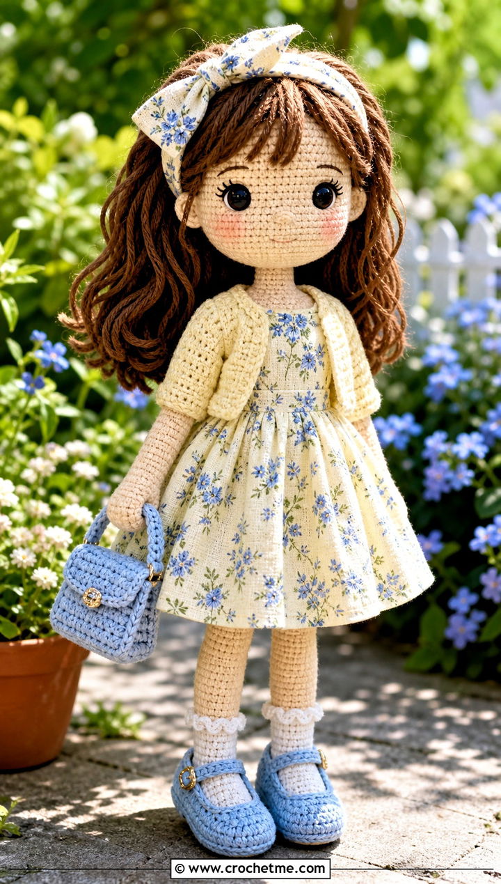 Amigurumi Doll T Strap Shoes With Tea Dress - 25 amigurumi doll shoes outfit ideas