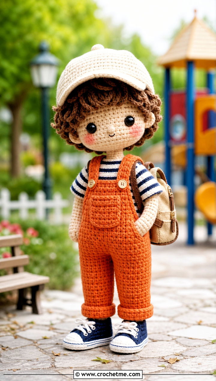 Amigurumi Overalls With Striped T Shirt - 25 amigurumi outfits ideas