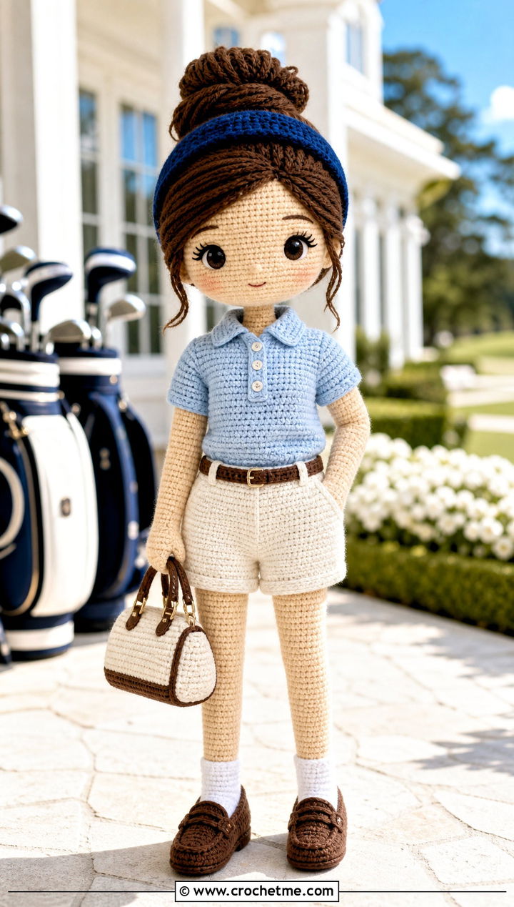 Amigurumi Polo Shirt With Tailored Shorts - 25 amigurumi outfits ideas