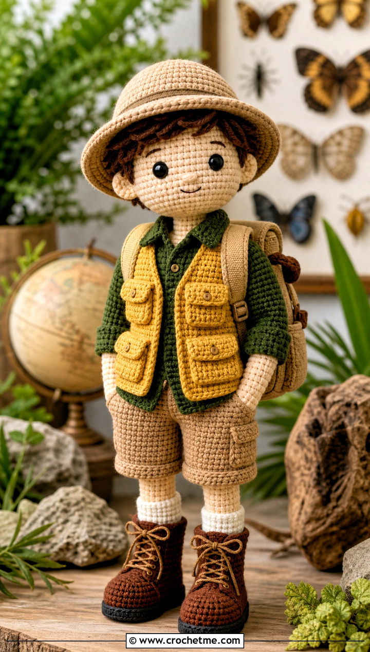 Amigurumi Safari Vest With Shorts And Boots - 25 amigurumi outfits ideas