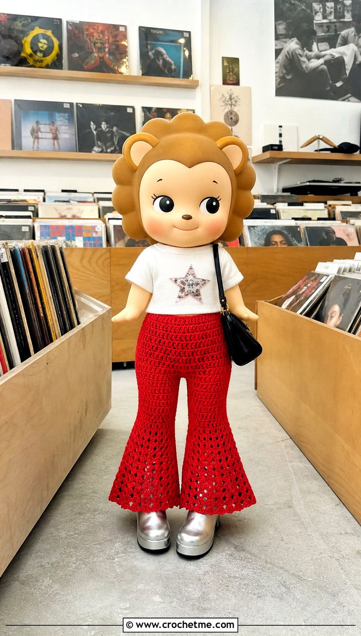 Bell Bottom Crochet Sonny Angel Pants With Graphic Tee - 20 Crochet Sonny Angel Pants outfit ideas