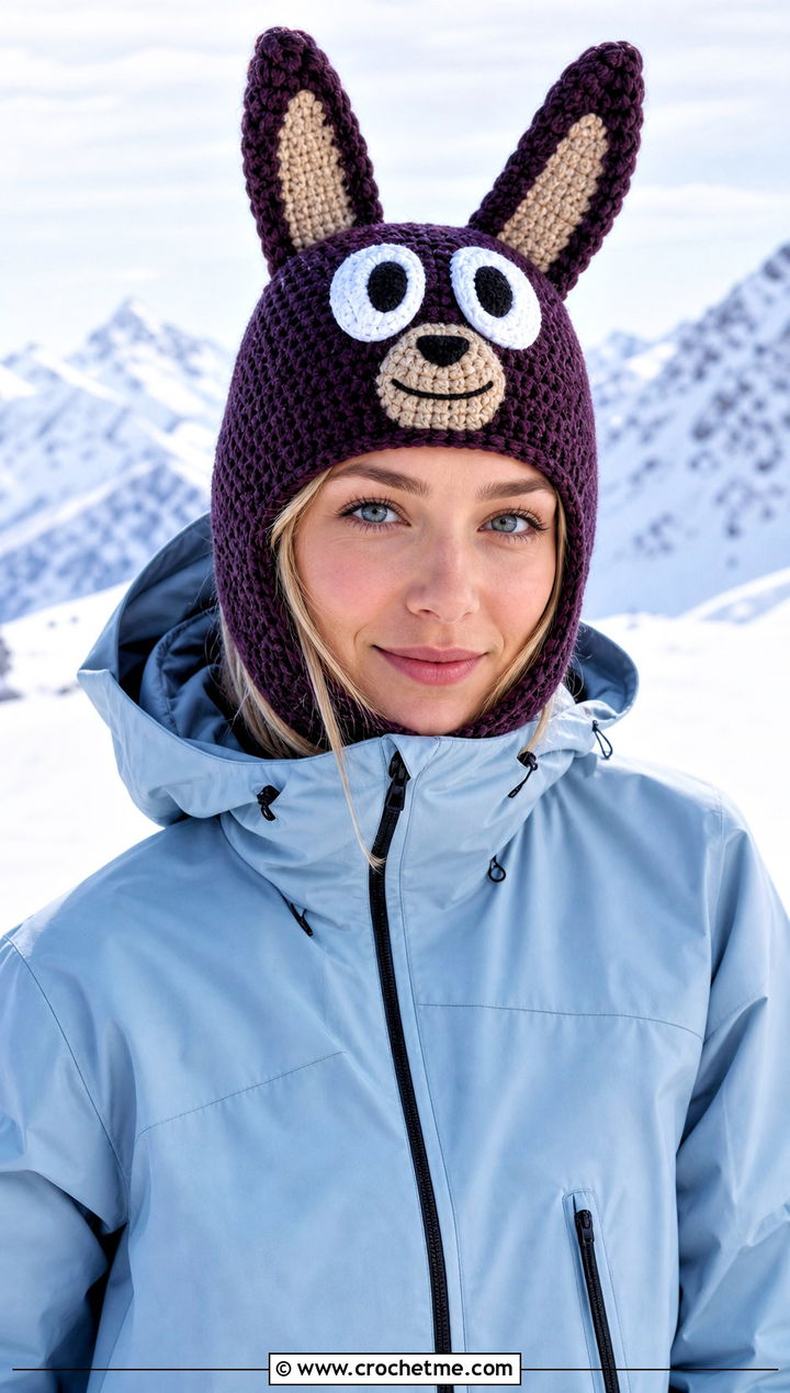 Bingo Crochet Balaclava Hat With Ski Jacket - 25 bingo crochet hat outfit ideas