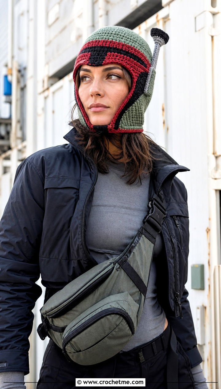 Boba Fett Balaclava Hat With Cargo Outfit - 15 Star Wars Crochet Hat outfit ideas