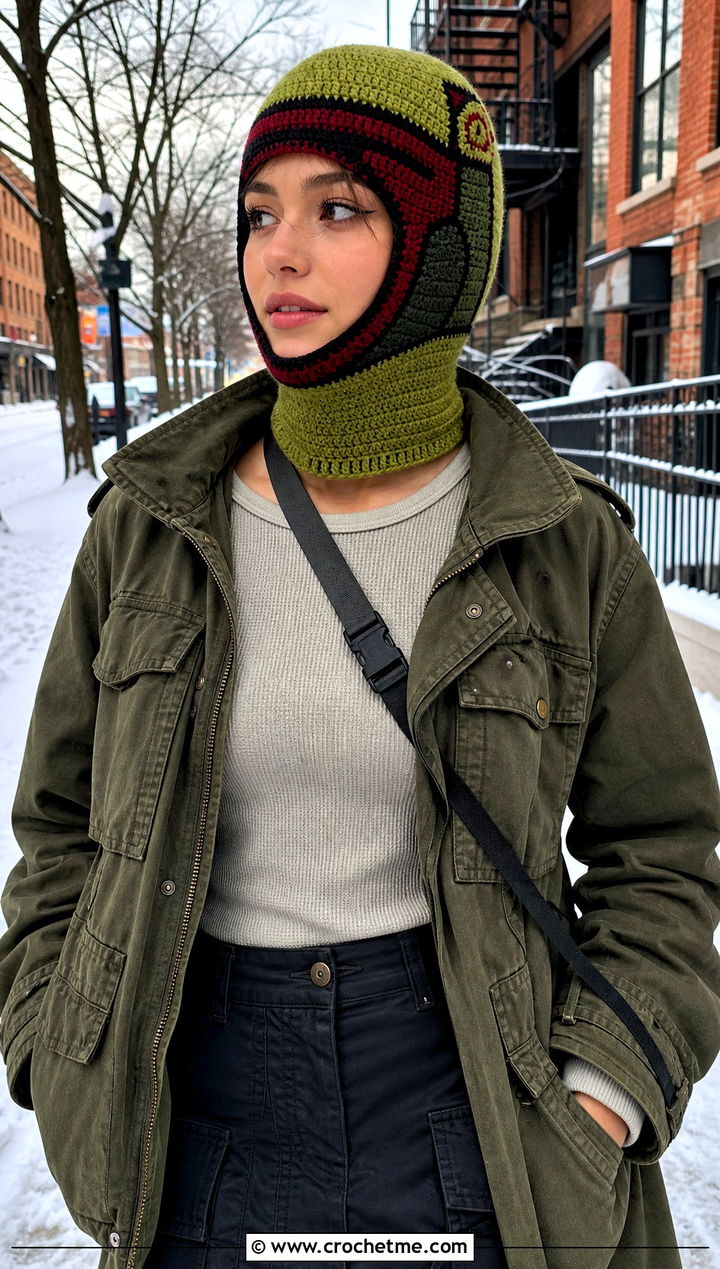 Boba Fett Crochet Balaclava Hat With Cargo Skirt - 30 crochet star wars hat outfit ideas