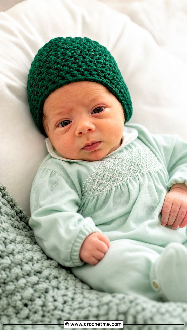 Bonnet Preemie Crochet Hat With Smocked Romper - 25 premie crochet hat outfit ideas