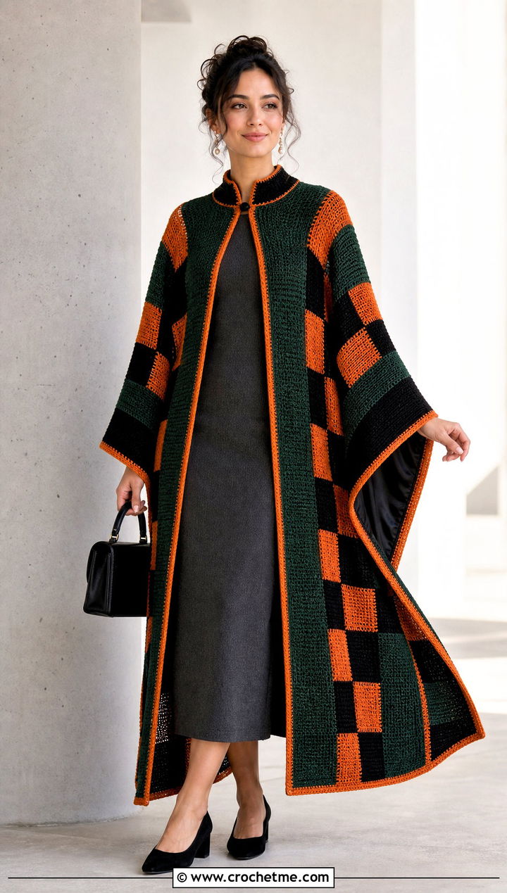 Cape Sleeve Tanjiro Crochet Kimono With Midi Dress - 25 tanjiro crochet kimono outfit ideas