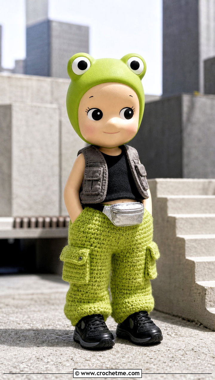 Cargo Crochet Sonny Angel Pants With Utility Vest - 20 Crochet Sonny Angel Pants outfit ideas