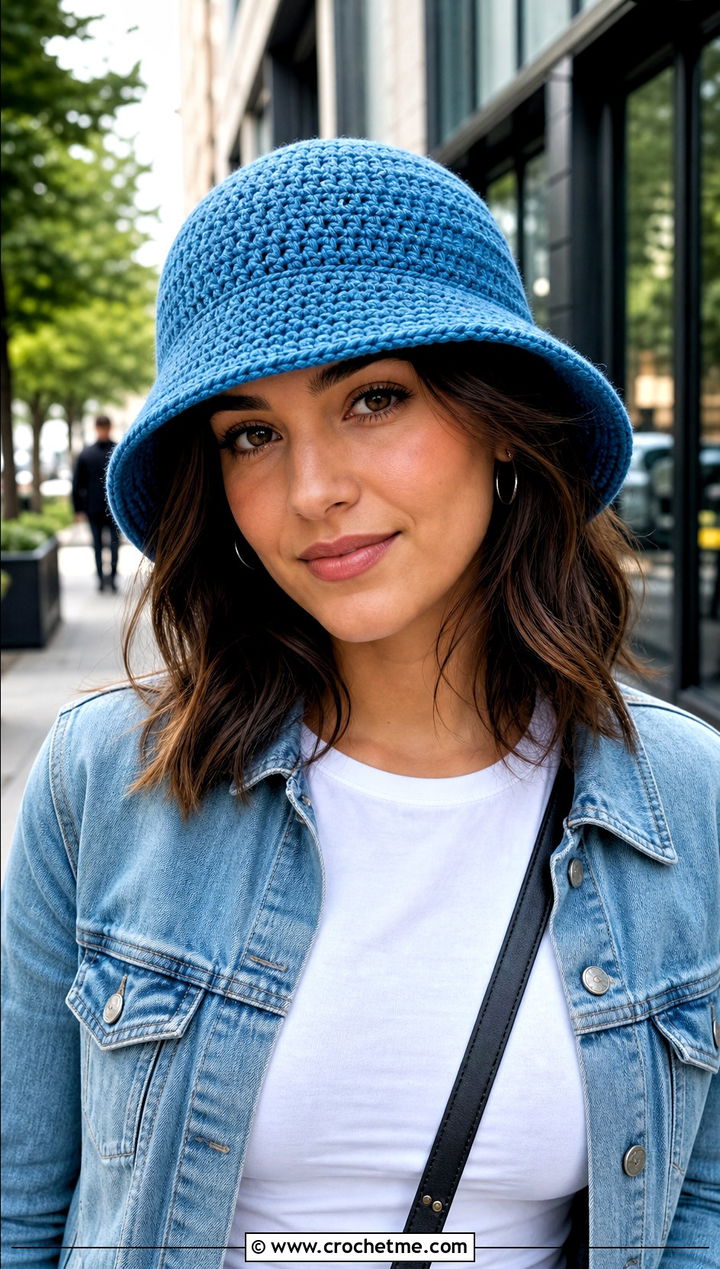 Classic Bell Crochet Flapper Hat With Jeans - 30 crochet flapper hat outfit ideas