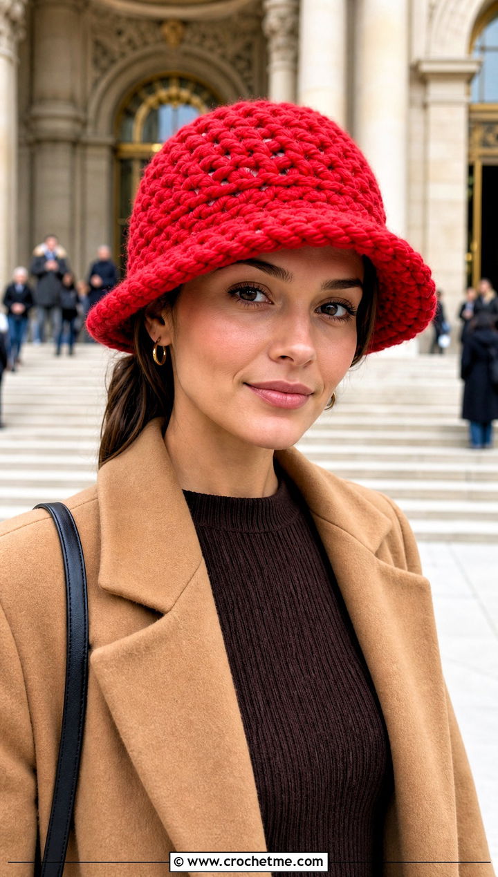 Cloche Chunky Crochet Hat With Knit Dress - 15 Simple Chunky Crochet Hat outfit ideas
