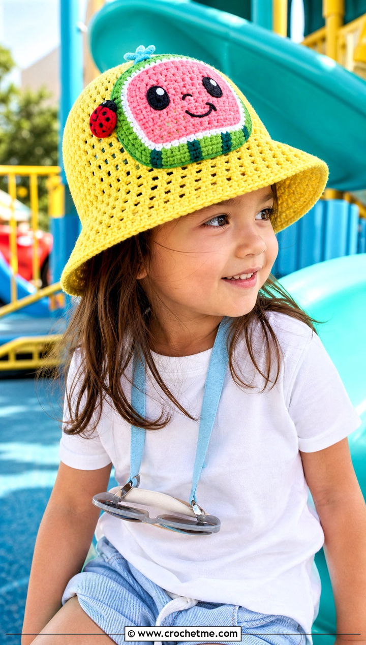 Cocomelon Crochet Bucket Hat With T Shirt And Shorts - 20 Cocomelon Crochet Hat outfit ideas
