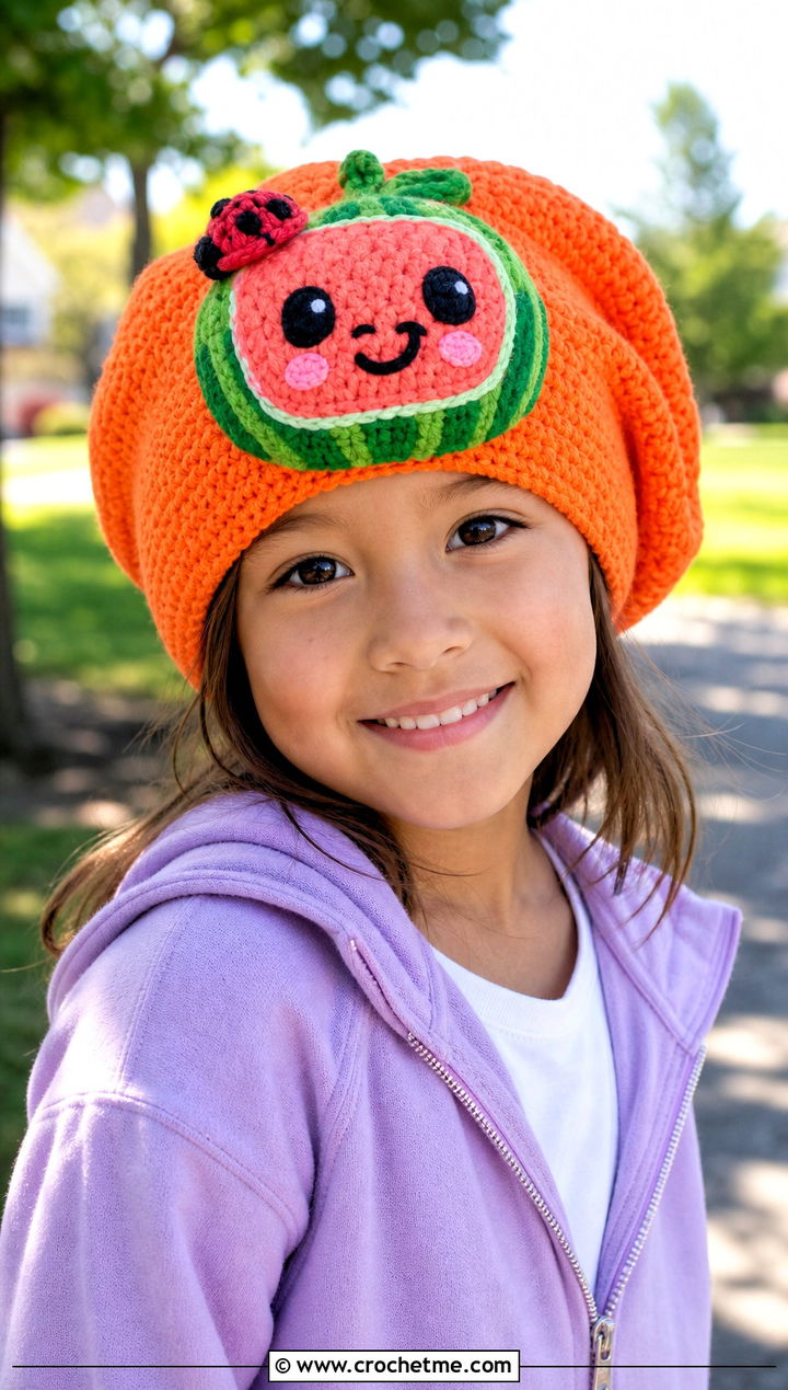 Cocomelon Crochet Slouchy Beanie With Leggings And Hoodie - 20 Cocomelon Crochet Hat outfit ideas