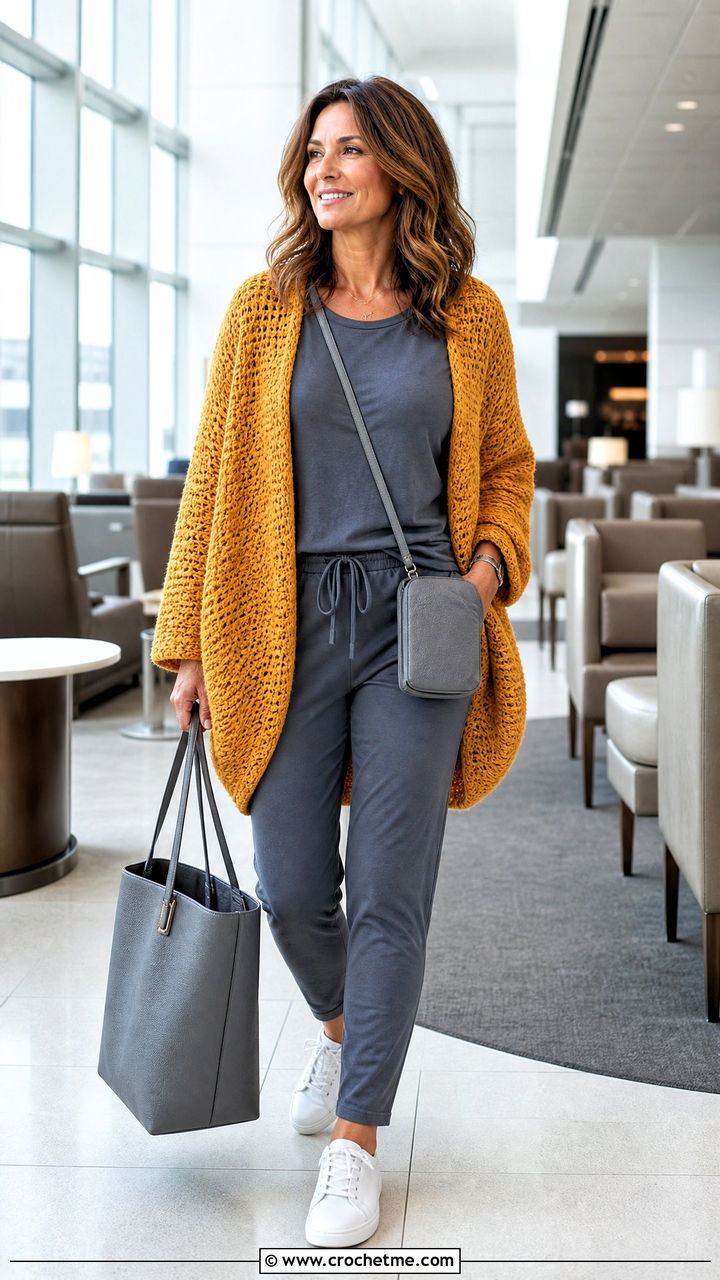 Cocoon Crochet Cardigan With Travel Set - 35 cute crochet cardigan outfit ideas
