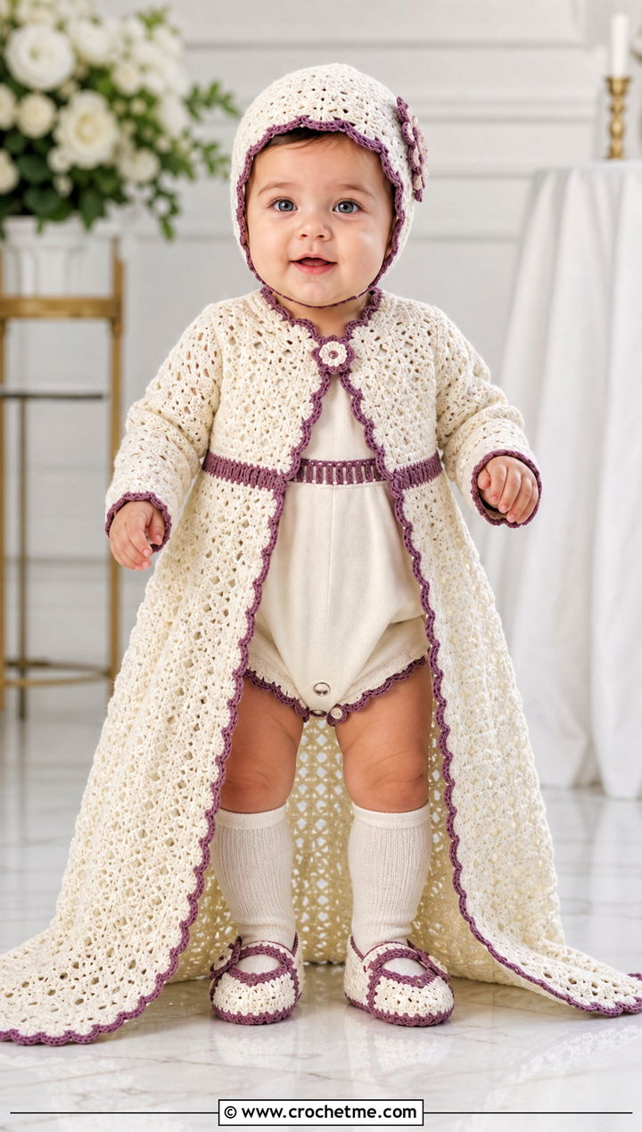 Convertible Crochet Baptism Gown With Romper - 15 Crochet Baptism Gown outfit ideas